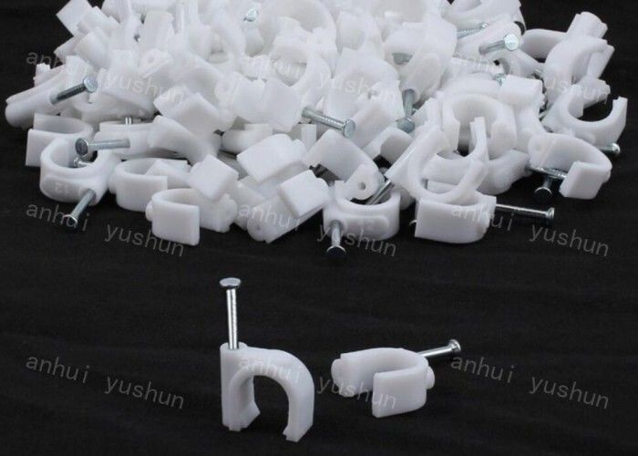 Weißes Plastikkabelklemme 4mm-25mm Polyester für Taschen-/Kasten-Plastikkreis-Drahtseil-Clip alle Größen
