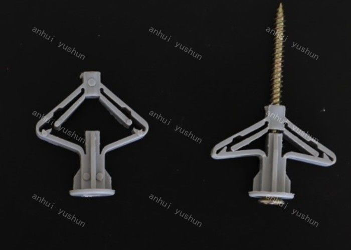 Grey Wall Plug Screw Plastic-Befestiger-Plastikschmetterlings-Anschlussstecker-Schraubanker-Trockenmauer-Anker